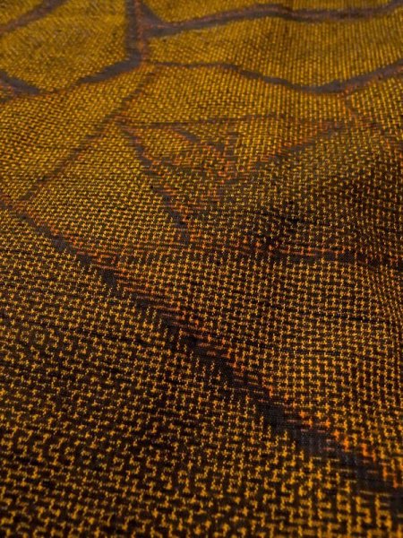 画像9: N0409G  女性用 紬  シルク(正絹)   茶色, バラ 【中古】 【USED】 【リサイクル】 ★★★☆☆ (9)