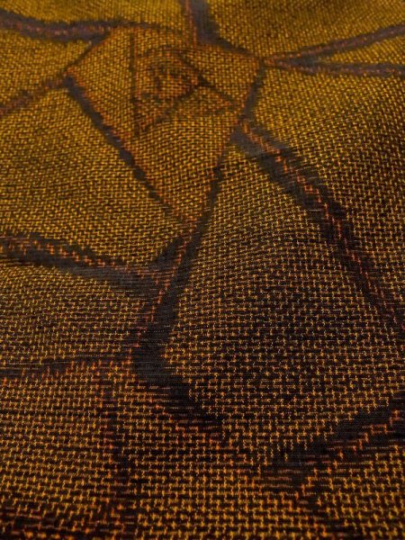 画像10: N0409G  女性用 紬  シルク(正絹)   茶色, バラ 【中古】 【USED】 【リサイクル】 ★★★☆☆ (10)