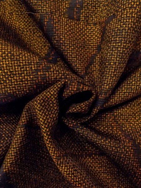 画像11: N0409G  女性用 紬  シルク(正絹)   茶色, バラ 【中古】 【USED】 【リサイクル】 ★★★☆☆ (11)