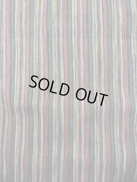 画像4: N0409H Mint  女性用 紬  シルク（正絹）  灰色がかった マルチカラー, 縞 【中古】 【USED】 【リサイクル】 ★★★★☆ (4)