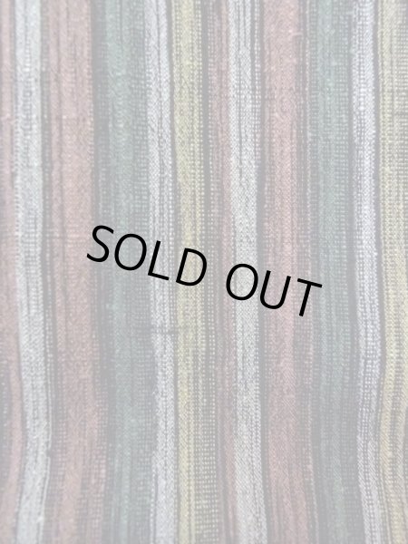 画像7: N0409H Mint  女性用 紬  シルク（正絹）  灰色がかった マルチカラー, 縞 【中古】 【USED】 【リサイクル】 ★★★★☆ (7)