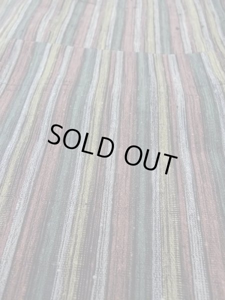 画像8: N0409H Mint  女性用 紬  シルク（正絹）  灰色がかった マルチカラー, 縞 【中古】 【USED】 【リサイクル】 ★★★★☆ (8)