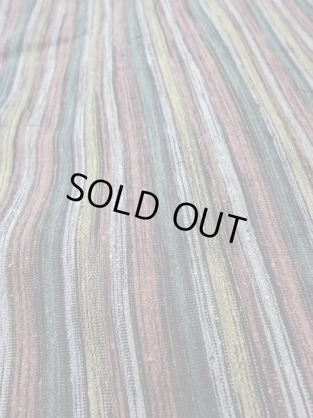 画像9: N0409H Mint  女性用 紬  シルク（正絹）  灰色がかった マルチカラー, 縞 【中古】 【USED】 【リサイクル】 ★★★★☆ (9)