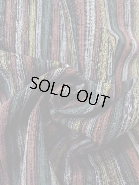 画像11: N0409H Mint  女性用 紬  シルク（正絹）  灰色がかった マルチカラー, 縞 【中古】 【USED】 【リサイクル】 ★★★★☆ (11)