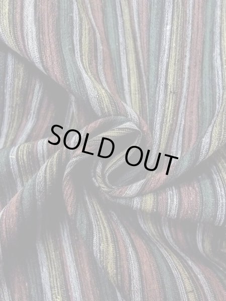 画像12: N0409H Mint  女性用 紬  シルク（正絹）  灰色がかった マルチカラー, 縞 【中古】 【USED】 【リサイクル】 ★★★★☆ (12)