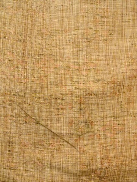 画像4: N0409M  女性用 紬  シルク（正絹）   茶色, 花 【中古】 【USED】 【リサイクル】 ★★★☆☆ (4)