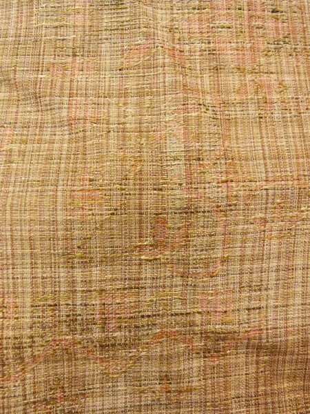 画像7: N0409M  女性用 紬  シルク（正絹）   茶色, 花 【中古】 【USED】 【リサイクル】 ★★★☆☆ (7)