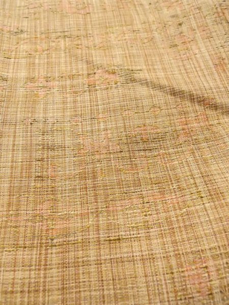 画像9: N0409M  女性用 紬  シルク（正絹）   茶色, 花 【中古】 【USED】 【リサイクル】 ★★★☆☆ (9)