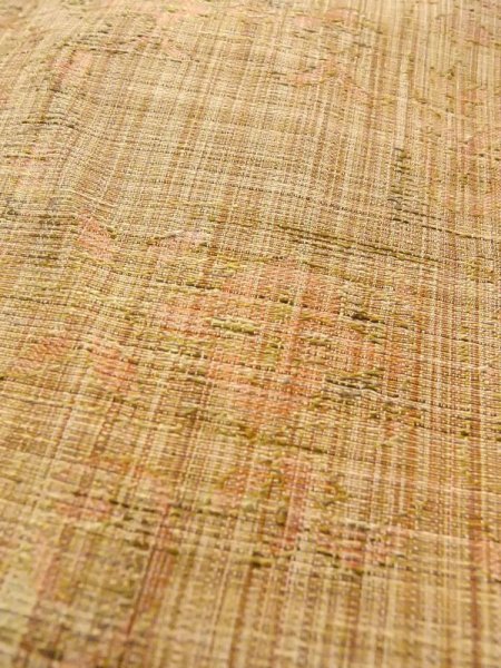 画像10: N0409M  女性用 紬  シルク（正絹）   茶色, 花 【中古】 【USED】 【リサイクル】 ★★★☆☆ (10)