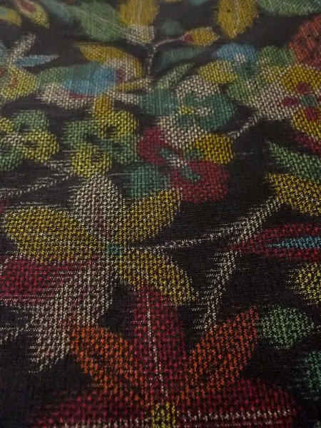 画像8: N0409N Mint  女性用 紬  シルク(正絹)   マルチカラー, 唐花 【中古】 【USED】 【リサイクル】 ★★★★☆ (8)