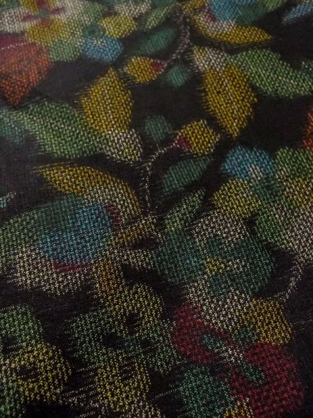 画像10: N0409N Mint  女性用 紬  シルク(正絹)   マルチカラー, 唐花 【中古】 【USED】 【リサイクル】 ★★★★☆ (10)