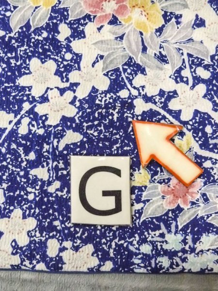 画像20: N0409P  女性用 小紋  シルク(正絹)  鮮やか 青, 桜 【中古】 【USED】 【リサイクル】 ★★☆☆☆ (20)