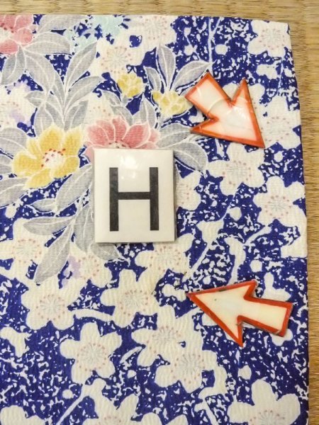 画像21: N0409P  女性用 小紋  シルク(正絹)  鮮やか 青, 桜 【中古】 【USED】 【リサイクル】 ★★☆☆☆ (21)