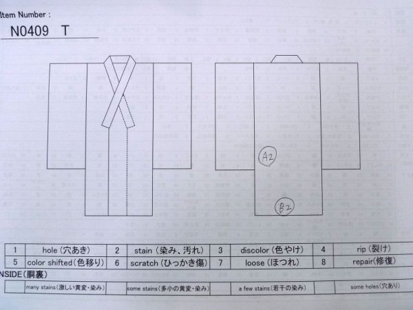 画像14: N0409T  女性用 小紋  シルク(正絹)  赤み 茶色, 桜 【中古】 【USED】 【リサイクル】 ★★★☆☆ (14)
