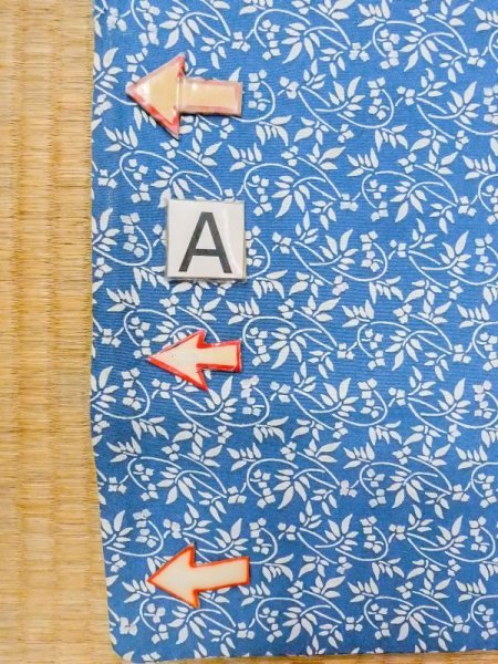 画像14: N0409V  女性用 小紋  シルク(正絹)  灰色がかった 青, 花 【中古】 【USED】 【リサイクル】 ★★☆☆☆ (14)