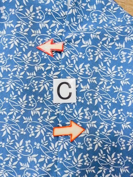 画像16: N0409V  女性用 小紋  シルク(正絹)  灰色がかった 青, 花 【中古】 【USED】 【リサイクル】 ★★☆☆☆ (16)