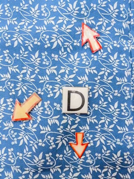 画像17: N0409V  女性用 小紋  シルク(正絹)  灰色がかった 青, 花 【中古】 【USED】 【リサイクル】 ★★☆☆☆ (17)