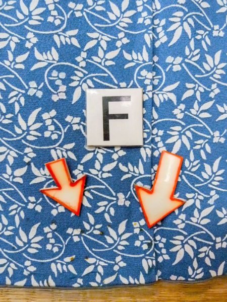 画像19: N0409V  女性用 小紋  シルク(正絹)  灰色がかった 青, 花 【中古】 【USED】 【リサイクル】 ★★☆☆☆ (19)