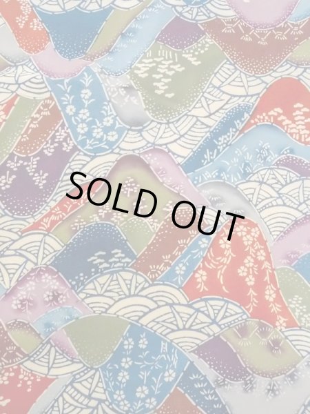 画像4: N0409X  女性用 小紋  シルク（正絹）   マルチカラー, 桜 【中古】 【USED】 【リサイクル】 ★★☆☆☆ (4)