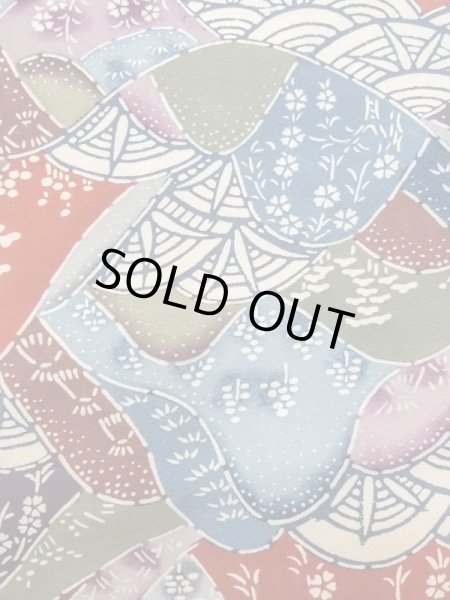 画像7: N0409X  女性用 小紋  シルク（正絹）   マルチカラー, 桜 【中古】 【USED】 【リサイクル】 ★★☆☆☆ (7)