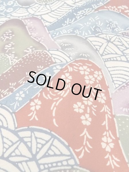 画像8: N0409X  女性用 小紋  シルク（正絹）   マルチカラー, 桜 【中古】 【USED】 【リサイクル】 ★★☆☆☆ (8)