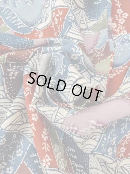 画像11: N0409X  女性用 小紋  シルク（正絹）   マルチカラー, 桜 【中古】 【USED】 【リサイクル】 ★★☆☆☆ (11)