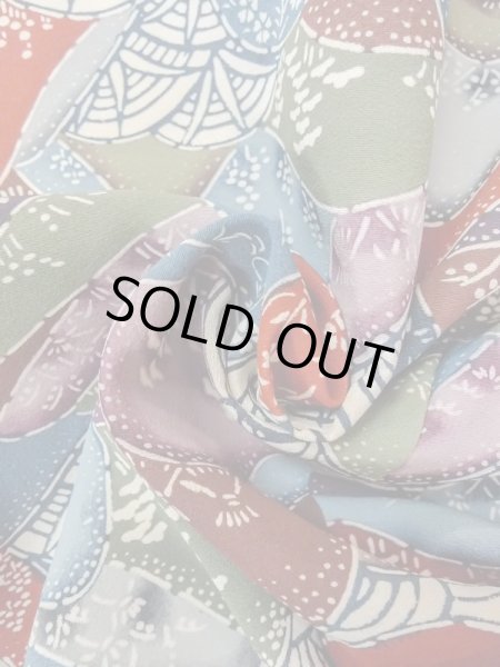 画像12: N0409X  女性用 小紋  シルク（正絹）   マルチカラー, 桜 【中古】 【USED】 【リサイクル】 ★★☆☆☆ (12)