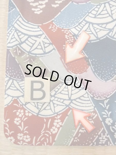 画像15: N0409X  女性用 小紋  シルク（正絹）   マルチカラー, 桜 【中古】 【USED】 【リサイクル】 ★★☆☆☆ (15)