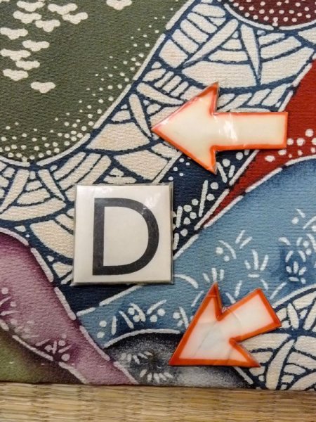 画像17: N0409X  女性用 小紋  シルク(正絹)   マルチカラー, 桜 【中古】 【USED】 【リサイクル】 ★★☆☆☆ (17)