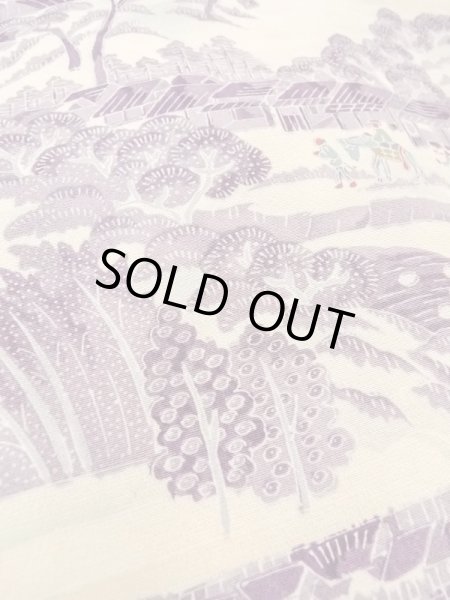 画像10: N0409Z  女性用 小紋  シルク（正絹）   アイボリー, 松/松葉 【中古】 【USED】 【リサイクル】 ★★★☆☆ (10)