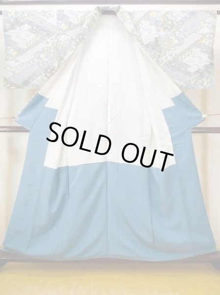 画像2: N0410C  女性用 小紋  シルク（正絹）   マルチカラー, 花丸文 【中古】 【USED】 【リサイクル】 ★★★☆☆ (2)