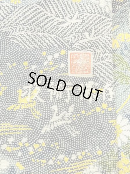 画像3: N0410C  女性用 小紋  シルク（正絹）   マルチカラー, 花丸文 【中古】 【USED】 【リサイクル】 ★★★☆☆ (3)