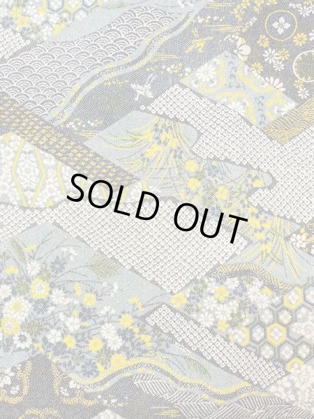 画像4: N0410C  女性用 小紋  シルク（正絹）   マルチカラー, 花丸文 【中古】 【USED】 【リサイクル】 ★★★☆☆ (4)