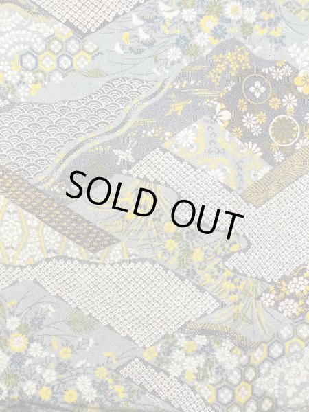 画像5: N0410C  女性用 小紋  シルク（正絹）   マルチカラー, 花丸文 【中古】 【USED】 【リサイクル】 ★★★☆☆ (5)