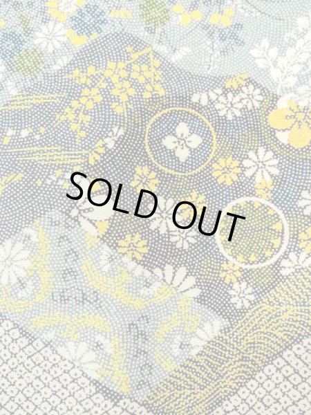 画像6: N0410C  女性用 小紋  シルク（正絹）   マルチカラー, 花丸文 【中古】 【USED】 【リサイクル】 ★★★☆☆ (6)