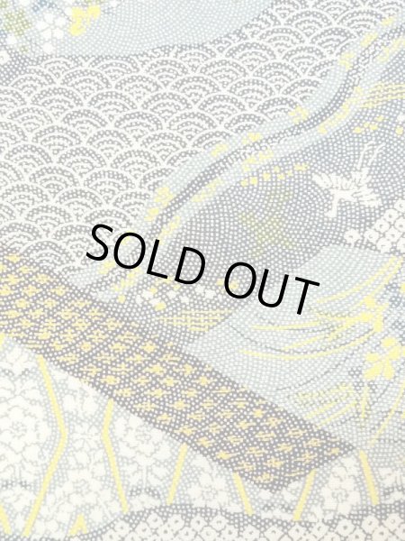 画像8: N0410C  女性用 小紋  シルク（正絹）   マルチカラー, 花丸文 【中古】 【USED】 【リサイクル】 ★★★☆☆ (8)