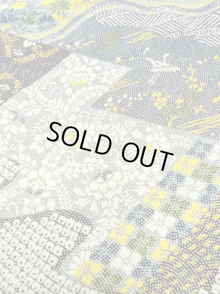 画像9: N0410C  女性用 小紋  シルク（正絹）   マルチカラー, 花丸文 【中古】 【USED】 【リサイクル】 ★★★☆☆ (9)