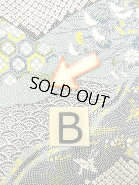 画像16: N0410C  女性用 小紋  シルク（正絹）   マルチカラー, 花丸文 【中古】 【USED】 【リサイクル】 ★★★☆☆ (16)