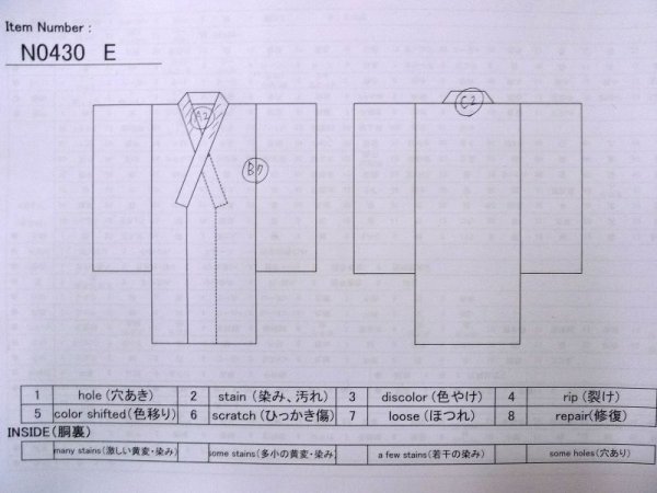 画像13: N0430E  女性用 紬  シルク(正絹)   茶色, 亀甲 【中古】 【USED】 【リサイクル】 ★★★☆☆ (13)