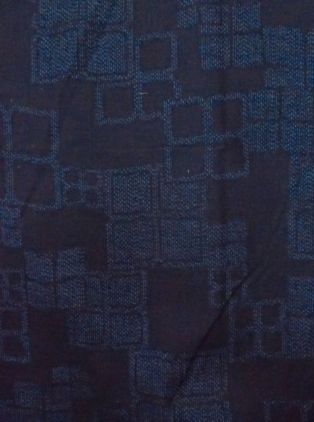 画像4: N0430G Mint  女性用 紬  シルク(正絹)   藍, 四角 【中古】 【USED】 【リサイクル】 ★★★★☆ (4)