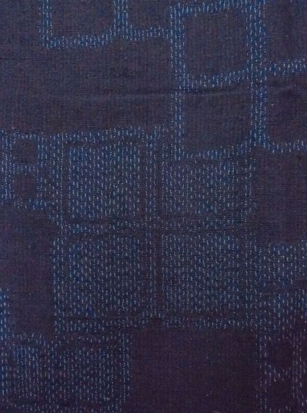 画像5: N0430G Mint  女性用 紬  シルク(正絹)   藍, 四角 【中古】 【USED】 【リサイクル】 ★★★★☆ (5)