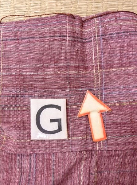 画像20: N0430H  女性用 紬  シルク(正絹)  薄い 赤色, チェック柄 【中古】 【USED】 【リサイクル】 ★★☆☆☆ (20)