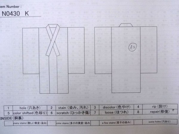 画像13: N0430K  女性用 紬  シルク(正絹)   赤色, 松皮菱 【中古】 【USED】 【リサイクル】 ★★★☆☆ (13)