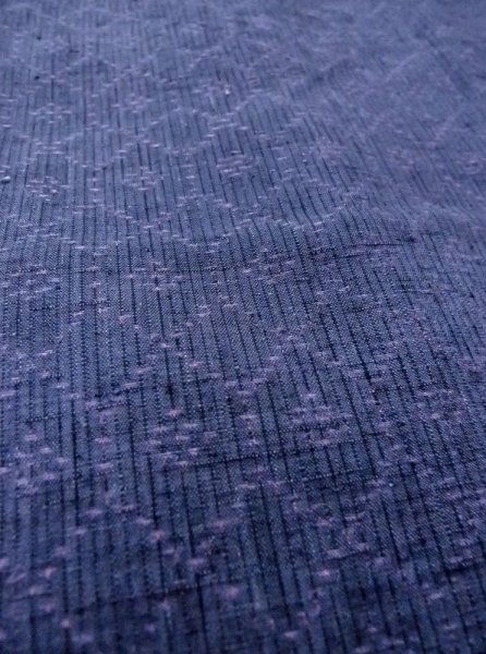 画像10: N0430L  女性用 紬  シルク（正絹）  淡い 藍, 菱 【中古】 【USED】 【リサイクル】 ★★★☆☆ (10)