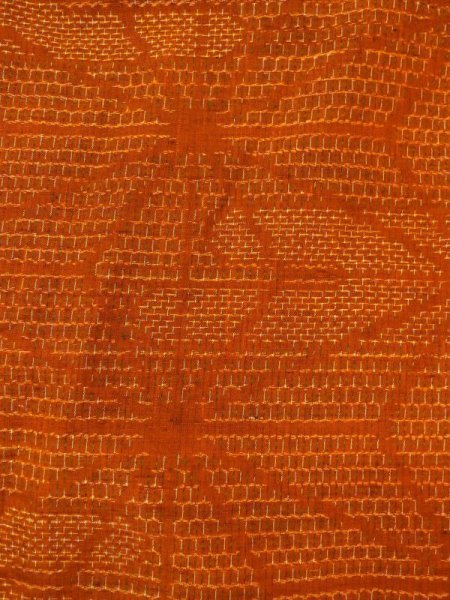 画像3: N0430N Mint  女性用 紬  シルク(正絹)  赤み 茶色, 麻の葉 【中古】 【USED】 【リサイクル】 ★★★★☆ (3)