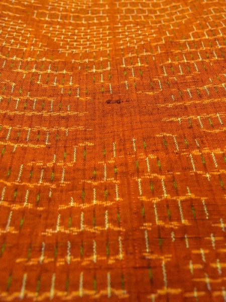 画像9: N0430N Mint  女性用 紬  シルク(正絹)  赤み 茶色, 麻の葉 【中古】 【USED】 【リサイクル】 ★★★★☆ (9)