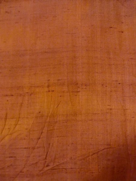 画像7: N0430O  女性用 紬  シルク（正絹）   茶色, ぼかし 【中古】 【USED】 【リサイクル】 ★★☆☆☆ (7)