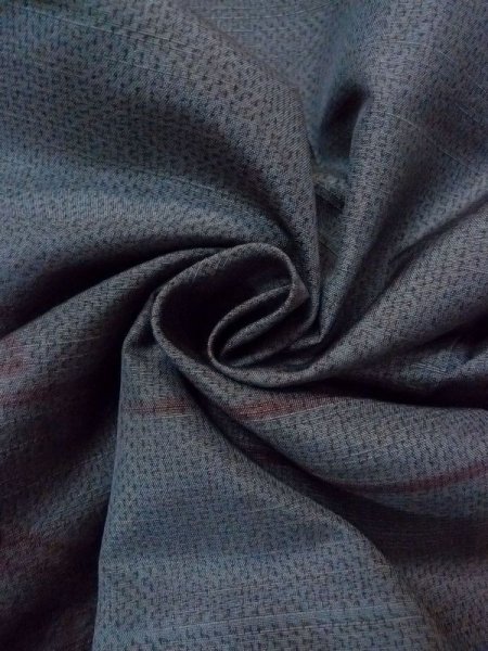 画像12: N0430R Mint  女性用 紬  シルク(正絹)  灰色がかった 水色, 蝶々 【中古】 【USED】 【リサイクル】 ★★★★☆ (12)