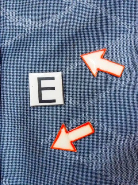 画像18: N0430S  女性用 大島紬  シルク(正絹)  灰色がかった 青, 菱 【中古】 【USED】 【リサイクル】 ★★☆☆☆ (18)