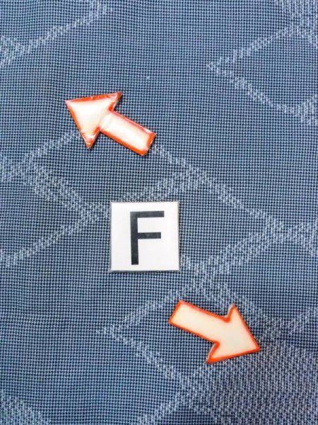 画像19: N0430S  女性用 大島紬  シルク(正絹)  灰色がかった 青, 菱 【中古】 【USED】 【リサイクル】 ★★☆☆☆ (19)